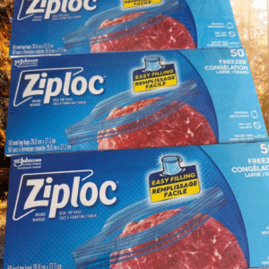 Ziploc Freezer Bags Large (50 Count) - Bulk Pack of 3 Boxes